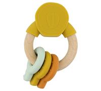 Trixie Wooden & Silicone Activity Ring - Mr. Lion | Sensory Baby Toy | Safe Teether & Rattle | Developmental Toy for Babies