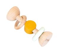 Trixie Wooden & Silicone Rattle - Mr. Lion | Baby Sensory Toy & Teether | Safe & Durable Newborn Toy | Developmental Toy for Babies