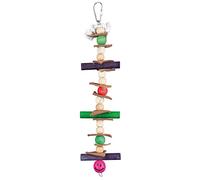 Trixie Wooden Toy with Leather, 28 cm