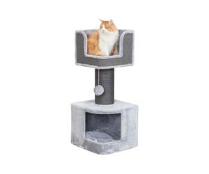 TRIXIE XXL AVA II Cat Scratching Post for Cats with Cave - 112 cm, Grey