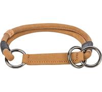 TRIXIE Zug-Stopp BE NORDIC Leather Dog Collar XS-S Brown - Comfortable Dog Collar for Very Small & Small Dogs with Pull Control - Robust & Elegant - 17101