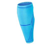 Trixski Compression Cushion Shin Sleeves: Blue: L Size: L, Colour: Blu