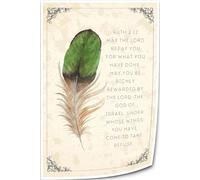 Triyend Ruth 2 12 Wall Art Prints Inspirational Bible Verse Poster Canvas Colouring Artwork for Hallway Picture Printing Bedroom Decoration (8.00''x12.00'',Unframed)