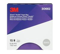 Trizact 3M Hookit Foam Disc, 30662, 6 in, P5000, 15 discs per carton, Blue