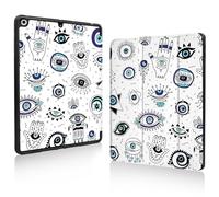 Trizoanic Case for iPad 9th/8th/7th Generation,iPad 10.2 inch Case Smart Folio iPad 2021/2020/2019 Cover,Trifold Stand,Pencil Holder,Auto Sleep/Wake Up,Cute Aesthetic Designed, Evil Eye 2