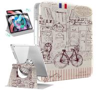 Trizoanic Rotating Case for iPad 9th/8th/7th Generation,iPad 10.2 inch Case Smart Folio iPad 2021/2020/2019 Cover,360 Degree Rotating Protective, Pencil Holder, Auto Sleep/Wake Up, Streets of Paris
