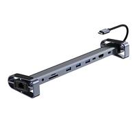 Trjgtas 1 Piece USB C HUB Type C to -Compatible 3.5Mm Audio Jack USB 3.0 Adapter 10 in 1 Type C HUB Dock USB C Splitter Laptop Stand