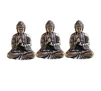 Trjgtas 3X Mini Buddha Statue Buddha Statue Buddhism Pure Copper Sakyamuni Buddha Statue
