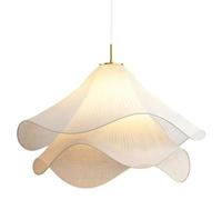 TRJHKMJVV Retro Farmhouse Decoration Cream Petal Fabric Chandelier Warm Romantic Led Pendant Light For Indoor Living Dining Room Bedroom Home Pendant Lamp Kitchen Island Restaurant Cafe Lighting