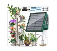 TRJZWA 2024 New Solar Irrigation System DIY Irrigation System Kit, 300 Watering Programmes Drip Irrigation System, Automatic Watering System with 10M Hose and 10 Drip Tips for Indoor and Outdoor