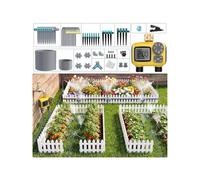 TRJZWA Dual Port Spray Water Timer with LCD Display,Automatic Watering System with 3 Separate Watering Programmes,IP55 Waterproof Irrigation Timer with 3 Types of Drip Tips for Garden/Greenhouse/Lawn