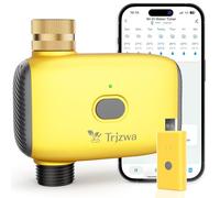 TRJZWA Irrigation Timer WiFi Water Timer, 2024 Newest Yellow Water Timers for Irrigation Compatible with Alexa and Google Home, Automatic Watering System for Garden/Pool/Orchard/Potted plants