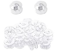 TRKETK 100 Pcs Sewing Machine Bobbins Plastic Sewing Machine Bobbins Transparent Household Bobbins Embroidery Bobbins Sewing Accessories for Sewing DIY Craft Clothings Projects