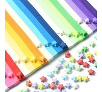 TRKETK 1080 Pcs Origami Star Strips 2 Styles Lucky Star Paper Origami Stars Paper Coloured Paper Double Sided Origami Paper Star Paper Strip Lucky Star Origami Paper for DIY Hand Art Crafts
