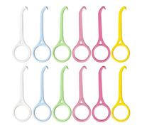 TRKETK 12 Pcs Aligner Removal Tool Invisible Aligner Braces Remover Hook Retainer Remover Aligner Removal Tool for Invisible Brace Tooth Cleaning Oral Care Orthodontic Care(6 Colors)