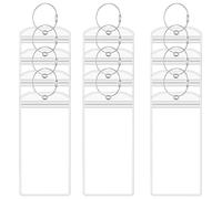 TRKETK 12 Pcs Cruise Luggage Tag Holders, 9 * 19 cm Large Clear Plastic Luggage Labels Clear Luggage Tags Cruise with Zip Seal & Steel Loops Waterproof Cruise Luggage Tags for Suitcases Bag Luggage
