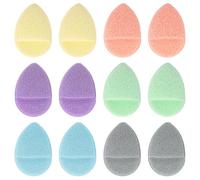 TRKETK 12 Pcs Face Sponges for Cleansing Gentle Exfoliating Pads Bath Sponge Glove Reusable Puff for Deep Pore Cleansing Blackheads Daily Facial Cleans Men Women Massage Makeup Removal(6 Colors)