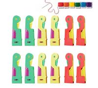 TRKETK 12 Pcs Needle Threader Automatic Threading Aid Needle Threader Simple Automatic DIY Threading Tool Upgraded Automatic Needle Threader for Hand Sewing DIY Embroidery Craft(Color Random)