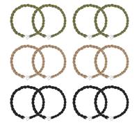 TRKETK 12 Pieces Trouser Ties, Elastic Boot Straps Blousing Bands Straps Trouser Twists Leg Ties Blousing Garters with Metal Hooks Boot Straps for Men and Women Outdoor Hiking, Three Colors