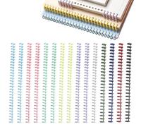 TRKETK 15 Pcs Binding Combs Spine Comb 30 Hole Click Binding Ring Spiral Book Binder Coils Plastic Journal Binder Rings for Teacher Student Document Notebook File Making (10 Colors)