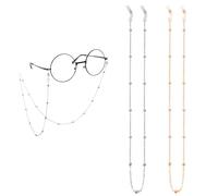 TRKETK 2 Pcs Eyeglasses Chain Glasses Chain for Women Strap Holder Around Neck Beaded Eyeglass Chains Sunglasses Chain Women's Sun Reading Eyeglass Chain Hanger Face Mask Lanyard Necklace Gift