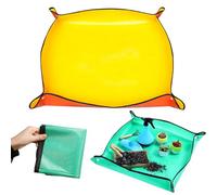 TRKETK 2 Pcs Plant Re-potting Pad, Gardening Pot Pad Waterproof Gardening Mat Portable Potting Plant Transplanting Mat Fold-able Transplanting Pot Pad for Indoor Garden Plant Care(Green+ Yellow)