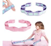 TRKETK 2 Pcs Yoga Stretching Strap, Stretching Strap with 8 Loops Gymnastics Stretch Band Leg Stretcher Strap Multi-Loop Elastic Yoga Stretch Strap Resistance Bands for Pilates,Dance,Gymnastics