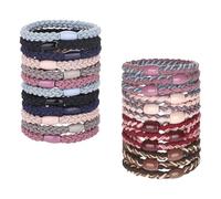 TRKETK 24 Pcs Hair Elastic Bands for Women Braided No Damage Elastic Bands Thick and Thin Hair Ties Soft Strong Ponytail Holders Accessories for Thin Thick Medium Long (Mixed Colors)