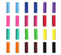 TRKETK 24 Pcs Pencil Grips Pencil Grips for Children Colored Sponge Line Pencil Gripper Pads Writing Aids for Relieving Fingers Foam Pencil Grips for Kids and Adults(12 Colors)