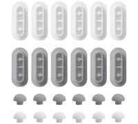 TRKETK 24 Pcs Toilet Seat Buffer Bumpers, Universal WC Replacement Cushioning Pads Great Buffering Toilet Seat Stabilisers Push-in Bumpers Noise Dampening Gasket Set for Family Hotels