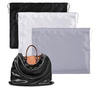 TRKETK 3 Pcs Dust Bags for Handbags, Dustproof Drawstring Pouch Large Cloth Travel Storage Pouch for Handbags, Shoes Bag, Luggage, Purse