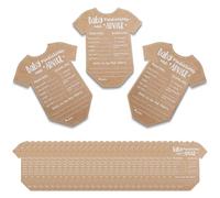 TRKETK 30 Pcs Baby Gender Reveal Gifts Cards and Advice Cards, Vellum Baby Prediction Unisex Shower Decorations, Guess the Name, Birthdate, Weight, etc