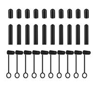 TRKETK 30 Pcs Liquor Pourer Cap Rubber Bottle Pour Dispenser Dust Covers Universal Leak-Proof Tapered Spout Bottle Pourer Dust Cover for Olive Oil Liquor Vinegar Spout Wine Coffee Cap (Black)