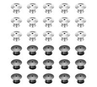 TRKETK 30 Pcs Locking Pin Keepers Backs Metal Pin Backs Keepers Locking Clasp Metal Pin Locks Replacement Pin Backs Clasps for Jewelry Brooches Badge Name Tags Crafts DIY(2 Colors)