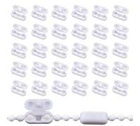 TRKETK 30 Pcs Roller Blind Cord Connector Clips, Replacement Blind Pull Cord Connector Plastic Ball Chain Connector fits 4.5mm Roller Roman Vertical Blind Clips Chain Connectors Roller Blind Fittings