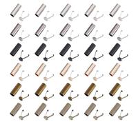 TRKETK 30 Pcs Rope Stoppers Metal Ends Rope Ends Locks Toggles Decorative Buckles Drawstring Head Buttons For Sweatpants Drawstrings Backpacks Shoelace Cap Cords Replacement Accessories (6 Colors)