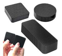 TRKETK 30 Pcs Rug Grippers for Carpeted Floor, Carpet Grippers Non Slip Rug Pads with Strong Adhesive Invisible and Traceless Anti Slip Foot Pad Washable Reusable Carpet Non Slip Sticky Grip (Black)