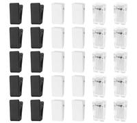 TRKETK 30 Pcs Self Adhesive Clips Tapestry Wall Hanging Clips Plastic Sticky Hanging Spring Clips Rectangle Sticky Clips Photo Clips for Poster(3 Colors)