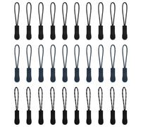 TRKETK 30 Pcs Zipper Pulls, Zip Slider Zip Tags Cord Pulls Non-Slip Zipper Tags Universal Replacement Zipper Extension Zipper Pull for Backpacks, Suitcases, Tents, Trolley Cases, Jackets