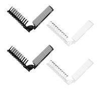 TRKETK 4 Pcs Folding Hair Brush, Plastic Portable Travel Hair Brush 2 in 1 Folding Hair Brush Collapsible Pocket Hair Brush Comb Double Headed Massage Hair Comb Hairdressing Tools for Thick Thin Hair
