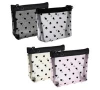 TRKETK 4 Pcs Mini Cosmetic Bags Small Makeup Bag Portable Travel Makeup Pouch Lipstick Cosmetic Accessories Organizer Versatile Zipper Pouch for Women for Travel Daily Toiletries Accessories(4 Colors)