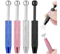 TRKETK 4 Pcs Piercing Ball Grabber Tool, Mini Pen Stainless Steel Pearl Grabber Pick Up Tool Small Parts Pickup Claw Tweezers Piercing Assistant Pen for Jewelry Craft Gem Pearls Tiny Objects
