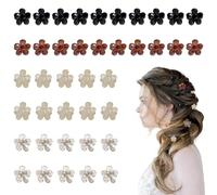 TRKETK 40 Pcs Flower Claw Clips Mini Sweet Non-Slip Women's Grab Clip Plastic Small Hairpin Cute Hair Claw Accessories For Girls Women Photo Daily Party Wedding Hairstyle Accessories