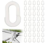 TRKETK 40 Pieces Football Goal Net Clips, Weatherproof Soccer Goal Accessories Plastic Net Clips Soccer Goal Netting Clip for Outdoor Football Soccer Golf Tennis Nets, Easy to Fit (White)