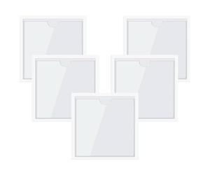 TRKETK 5 Pcs Car Tax Disc Holder, Self Adhesive Car Permit Holders Windscreen Parking Permit Holder Clear Square PVC Badge Protector for Car,Van,Caravan, Photos and Tickets (105X105mm)