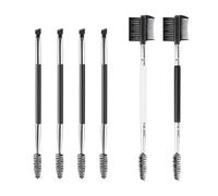 TRKETK 6 Pcs Eyebrow Brush Professional Double-ended Eyelash Comb Angled Eyebrow and Spoolie Eyelash Comb 2 in 1 Eyebrow Brush Tool Makeup Tool for Modifying Brows and Eyelashes