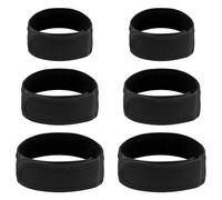 TRKETK 6 Pcs No Buckle Belt, Adjustable Elastic Stretch Belt Invisible Buckle Free Design Lightweight Lazy Convenience Buckle for Jeans Pants Work Home Walking (Black)