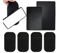 TRKETK 6 Pcs Non Slip Car Dashboard Mat, Multifunctional Fixate Anti Slip Grip Mat Self-Adhesive Washable Dashboard Grip Pad Sticky Extra-Thick Dash Pad for Cell Phone Sunglasses Keys (Black)