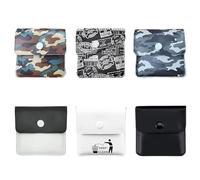 TRKETK 6 Pcs Pocket Ashtrays, EVA Fireproof Reusable Ashtray Pouch Odorless Ashtray Portable Cigarette Ash Pouch Compact Smell Proof Bag Litter Tray for Smoker Outdoor Travel Home (6 Styles)