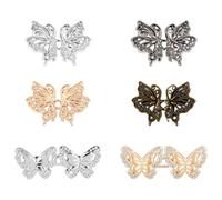 TRKETK 6 Pcs Waist Tightener Pant Detachable Pants Waist Clips Bling Waistband Tightener Adjustable Jeans Button Pins for Waist for Loose Jeans Trousers
